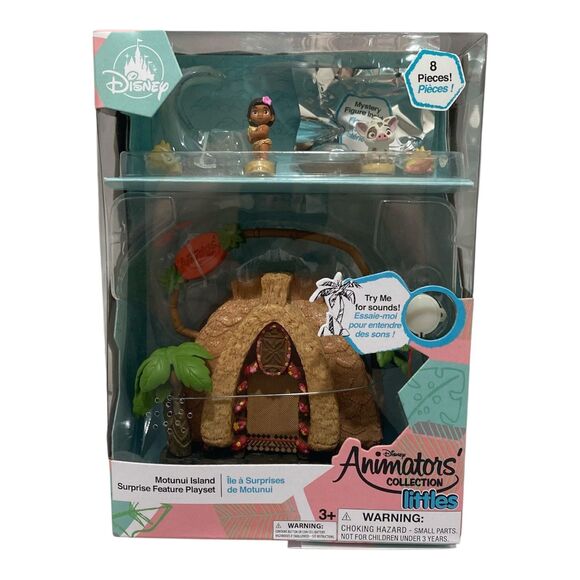 Disney Other - Disney Animators’ Collection Littles Moana Motunui Island Playset 8 Pc Toy Set